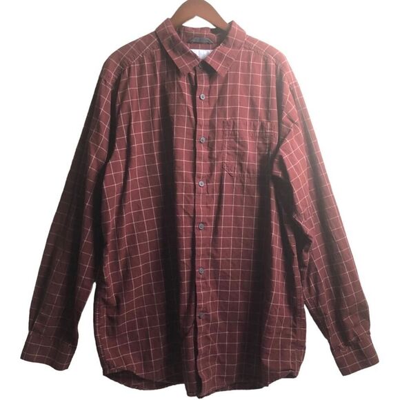 Columbia Rust Plaid Button Down Shirt - Picture 1 of 7